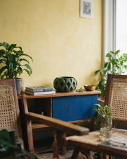Diamond Relief Planter – styled on a console