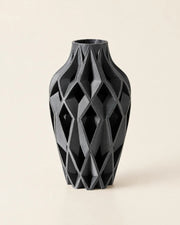 Diamond Tower Vase – three-quarter studio view
