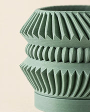Disc Stack Planter – close-up of the printed texture