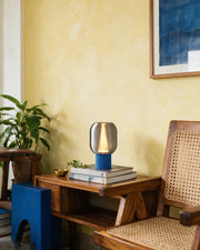 Dome Rib Mini Lamp – styled on a console