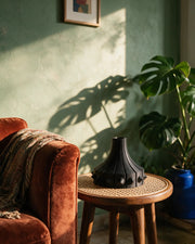 Dome Stud Vase – on a side table at golden hour