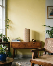 Dot Column Vase – styled on a console