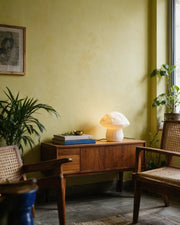 Edulis Fungus Lamp – styled on a console