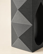 Facet Block Vase – close-up of the printed texture