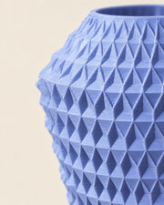 Facet Column Vase – close-up of the printed texture