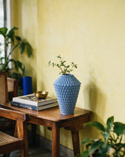 Facet Column Vase – styled on a console