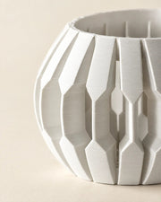 Faceted Lantern Orchid Planter – close-up of the printed texture