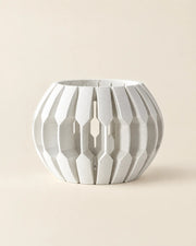 Faceted Lantern Orchid Planter – front view