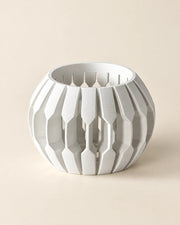 Faceted Lantern Orchid Planter – three-quarter studio view