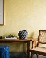 Faceted Orb Planter – styled on a console