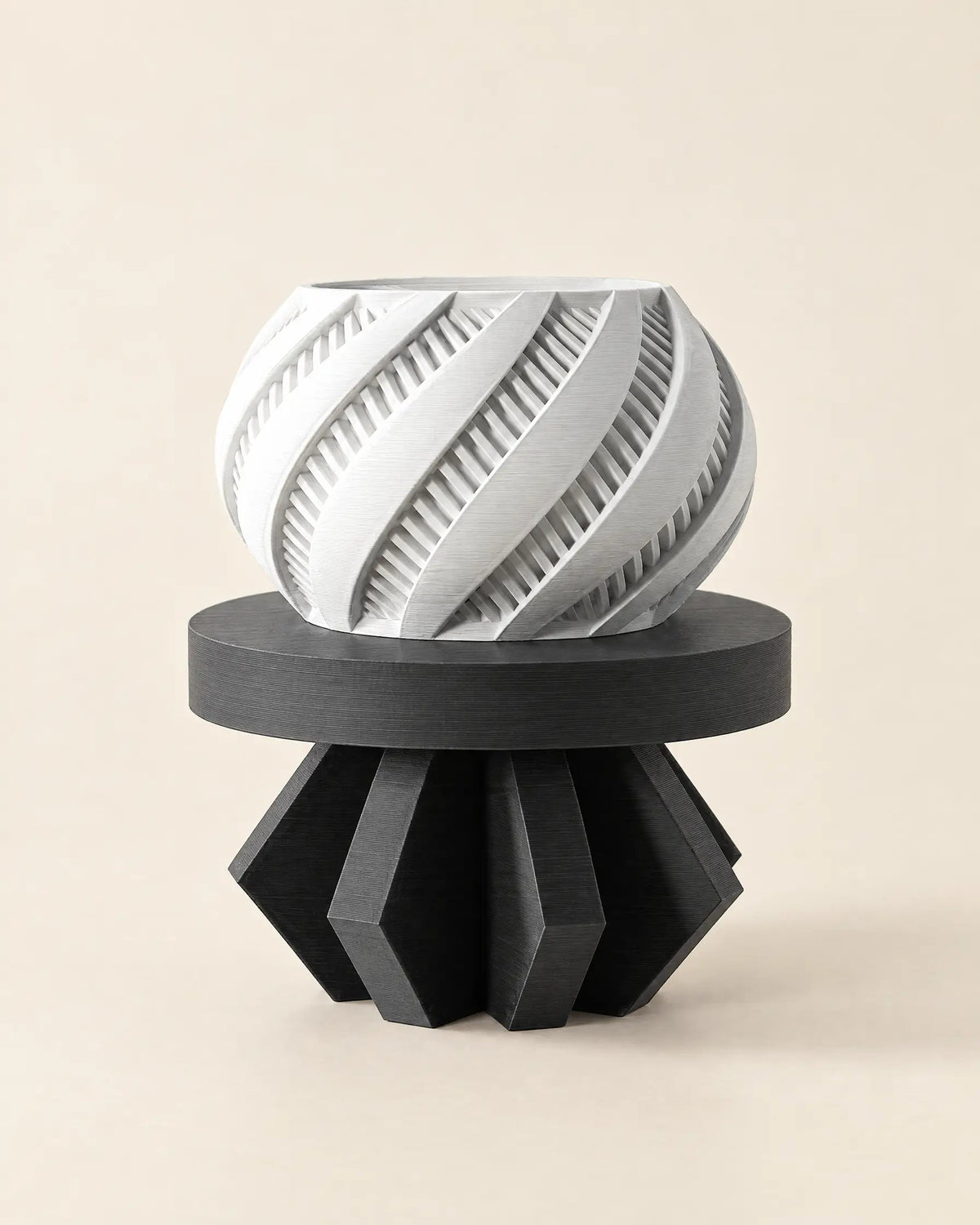 Faceted Plinth Plant Stand