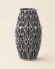 Filigree Web Vase – three-quarter studio view
