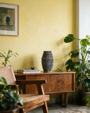 Filigree Web Vase – styled on a console
