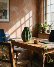 Fin Blade Vase – on a work desk in morning sun