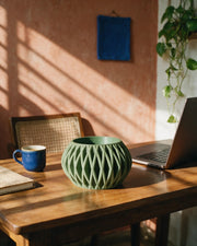 Fin Bowl Planter – on a work desk in morning sun