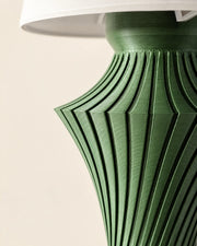 Fin Hourglass Table Lamp – close-up of the printed texture