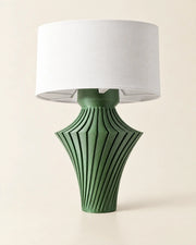 Fin Hourglass Table Lamp – three-quarter studio view