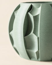 Fin Petal Planter – close-up of the printed texture