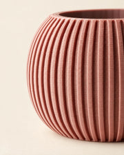 Fine Rib Bud Planter – close-up of the printed texture