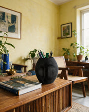 Fine Rib Pen Cup – styled on a console