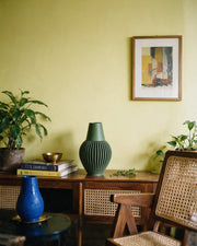 Fine Rib Vase – styled on a console