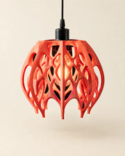 Flame Cage Pendant Light – three-quarter studio view