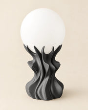Flame Globe Table Lamp – three-quarter studio view