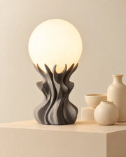 Flame Globe Table Lamp – styled in use