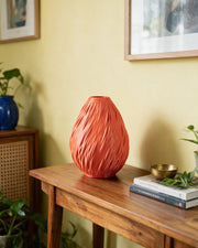 Flame Swirl Vase – styled on a console
