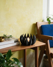 Flame Tealight Holder – styled on a console