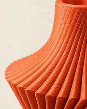 Flared Pleat Vase – close-up of the printed texture