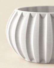 Fluted Bowl Planter – close-up of the printed texture