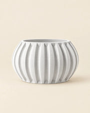 Fluted Bowl Planter – front view