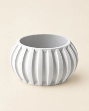 Fluted Bowl Planter – three-quarter studio view