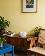 Fluted Bowl Planter – styled on a console
