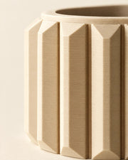 Fluted Drum Planter – close-up of the printed texture