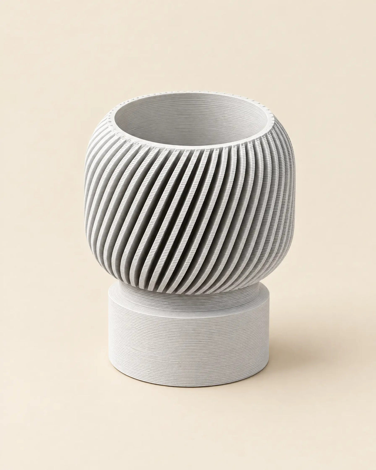 Fluted Pedestal Planter