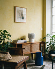 Fluted Pedestal Planter – styled on a console