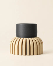 Fluted Riser Planter – front view
