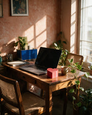 Heart Gift Box – on a work desk in morning sun