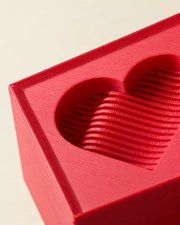 Heart Jewellery Box – close-up of the printed texture