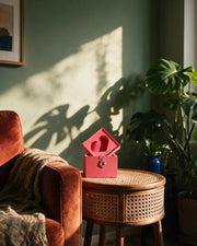 Heart Jewellery Box – on a side table at golden hour