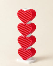 Heart Stack Vase – three-quarter studio view