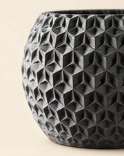 Hex Globe Planter – close-up of the printed texture