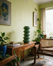 Hex Tier Vase – styled on a console