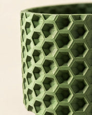Hex Weave Planter – close-up of the printed texture