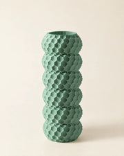 Honeycomb Cylinder Vase – three-quarter studio view