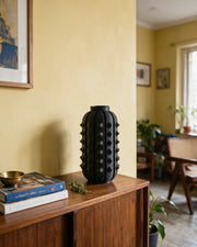 Knob Capsule Vase – styled on a console