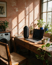 Knob Capsule Vase – on a work desk in morning sun