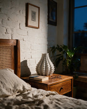 Knobble Vase – at night on a bedside table